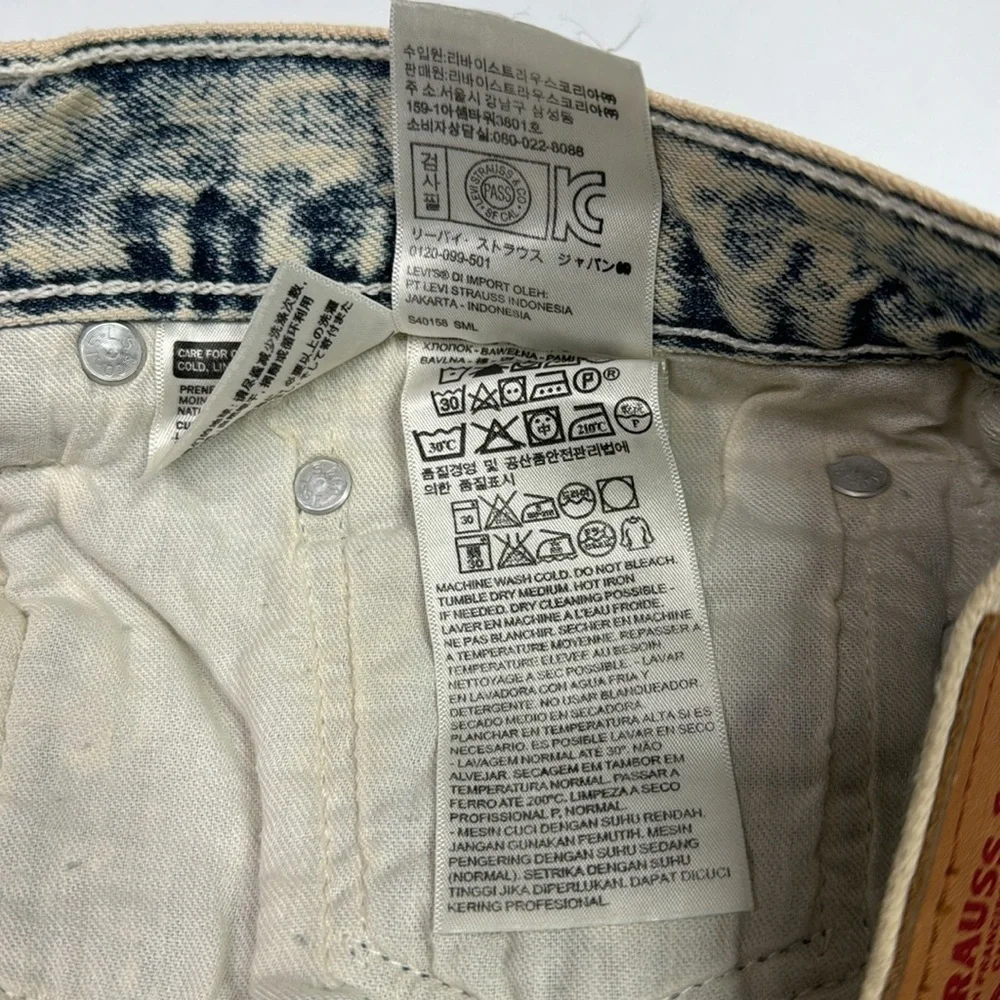 Levi's 501 Straight Button Fly Acid Was Shorts Size 31 NWT